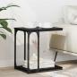 Preview: ARDEBO.de - Beistelltisch Schwarz Eichen-Optik 50 x 35 x 52 cm