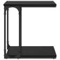 Preview: Beistelltisch Schwarz Eichen-Optik 50 x 35 x 52 cm