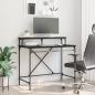 Preview: ARDEBO.de - Schreibtisch Schwarz Eichen-Optik 100 x 50 x 90 cm