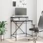 Preview: ARDEBO.de - Schreibtisch Schwarz Eichen-Optik 80 x 50 x 90 cm Holzwerkstoff
