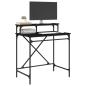 Preview: Schreibtisch Schwarz Eichen-Optik 80 x 50 x 90 cm Holzwerkstoff