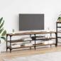 Preview: ARDEBO.de - TV-Schränk Altholz 160 x 30 x 50 cm Verbundholz und Eisen