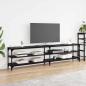 Preview: ARDEBO.de - TV-Schränk 200 x 30 x 50 cm Schwarz Eichen-Optik