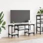 Preview: ARDEBO.de - TV-Schränk Schwarz Eichen-Optik 102 x 35 x 45,5 cm