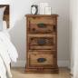 Preview: Nachttisch Altholz 39 x 39 x 67,5 cm Holzwerkstoff