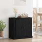 Preview: ARDEBO.de - Sideboard 70 x 35,5 x 67,5 cm Schwarz Eichen-Optik