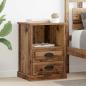 Preview: ARDEBO.de - Nachttisch Altholz 36 x 43 x 60 cm Holzwerkstoff