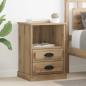 Preview: ARDEBO.de - Nachttisch 2 stk. Artisan-Eiche 36 x 43 x 60 cm Holzwerkstoff
