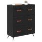 Preview: Kommode Schwarze Eiche 69,5 x 34 x 90 cm Holzwerkstoff