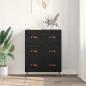 Preview: Kommode Schwarze Eiche 69,5 x 34 x 90 cm Holzwerkstoff
