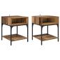 Preview: Nachttisch 2 stk. Altholz 40 x 40 x 50 cm Holzwerkstoff