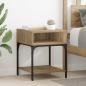 Preview: ARDEBO.de - Nachttisch 2 stk. Artisan-Eiche 40 x 40 x 50 cm Holzwerkstoff