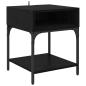 Preview: Nachttisch 2 stk. Schwarz Eichen-Optik 40 x 40 x 50 cm