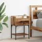 Preview: ARDEBO.de - Nachttisch Altholz 40 x 29 x 60 cm Holzwerkstoff
