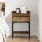 Preview: Nachttisch Altholz 40 x 29 x 60 cm Holzwerkstoff