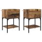 Preview: Nachttisch 2 Stk. Altholz 40 x 29 x 60 cm Holzwerkstoff