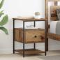 Preview: ARDEBO.de - Nachttisch 2 Stk. Altholz 40 x 42 x 56 cm Holzwerkstoff