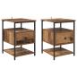 Preview: Nachttisch 2 Stk. Altholz 40 x 42 x 56 cm Holzwerkstoff