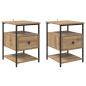 Preview: Nachttisch 2 Stk. Artisan-Eiche 40 x 42 x 56 cm Holzwerkstoff