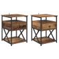 Preview: Nachttisch 2 Stk. Altholz 40 x 42 x 55 cm Holzwerkstoff