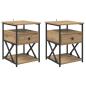 Preview: Nachttisch 2 Stk. Artisan-Eiche 40 x 42 x 55 cm Holzwerkstoff