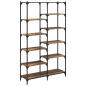Preview: Regal 9 Ebenen 100 x 32 x 170 cm Holzwerkstoff Altholz