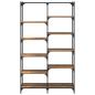 Preview: Regal 9 Ebenen 100 x 32 x 170 cm Holzwerkstoff Altholz