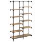 Preview: Regal 9 Ebenen 100 x 32 x 170 cm Holzwerkstoff Artisan-Eiche