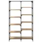 Preview: Regal 9 Ebenen 100 x 32 x 170 cm Holzwerkstoff Artisan-Eiche