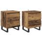 Preview: Nachttisch 2 stk. Altholz 40 x 35 x 50 cm Holzwerkstoff