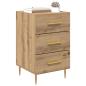 Preview: Nachttisch Artisan-Eiche 40 x 40 x 66 cm Holzwerkstoff
