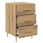 Preview: Nachttisch Artisan-Eiche 40 x 40 x 66 cm Holzwerkstoff