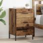 Preview: ARDEBO.de - Nachttisch Altholz 40 x 40 x 66 cm Holzwerkstoff