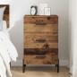 Preview: Nachttisch Altholz 40 x 40 x 66 cm Holzwerkstoff