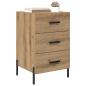 Preview: Nachttisch Artisan-Eiche 40 x 40 x 66 cm Holzwerkstoff