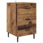 Preview: Nachttisch Altholz 40 x 40 x 66 cm Holzwerkstoff