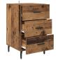 Preview: Nachttisch Altholz 40 x 40 x 66 cm Holzwerkstoff
