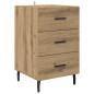 Preview: Nachttisch Artisan-Eiche 40 x 40 x 66 cm Holzwerkstoff