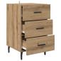 Preview: Nachttisch Artisan-Eiche 40 x 40 x 66 cm Holzwerkstoff
