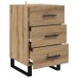 Preview: Nachttisch Artisan-Eiche 40 x 40 x 66 cm Holzwerkstoff