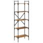 Preview: Bücherregal 5 Ebenen 56 x 32 x 174 cm Holzwerkstoff Altholz