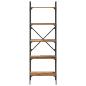 Preview: Bücherregal 5 Ebenen 56 x 32 x 174 cm Holzwerkstoff Altholz