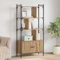 Preview: ARDEBO.de - Bücherregal 6 Ebenen 76,5 x 30 x 154,5 cm Holzwerkstoff