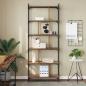 Preview: B?cherregal 5 Ebenen 76 x 32 x 192 cm Holzwerkstoff Altholz