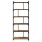 Preview: B?cherregal 5 Ebenen 76 x 32 x 192 cm Holzwerkstoff Altholz