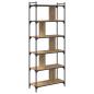 Preview: Bücherregal 5 Ebenen 76 x 32 x 192 cm Holzwerkstoff