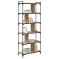 Preview: Bücherregal 5 Ebenen 76 x 32 x 192 cm Holzwerkstoff