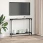 Preview: Konsolentisch Schwarz Eichen-Optik 100 x 22,5 x 75 cm