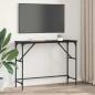Preview: Konsolentisch Schwarz Eichen-Optik 100 x 32 x 75 cm