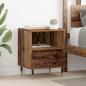 Preview: ARDEBO.de - Nachttisch 2 Stk. Altholz 40 x 35 x 50 cm Holzwerkstoff